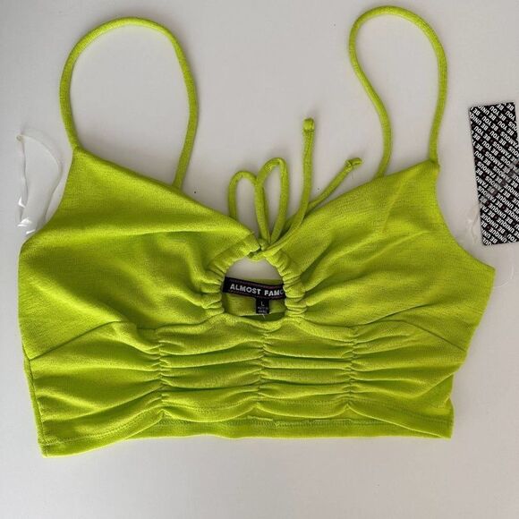 Almost Famous slinky ruched crop top - Picture 7 of 7